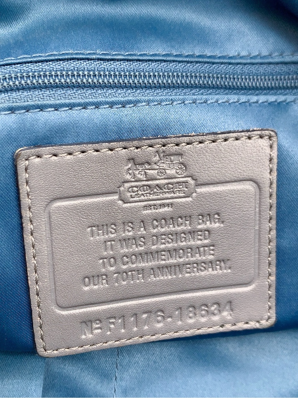 Coach 70th Anniversary Quilted Madison Quilted Chevron Nylon Lindsey Satchel. - Picture 10 of 13
